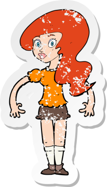 Bir insan tarafından çizilmiş bir karikatürün gerilimli çıkartması.