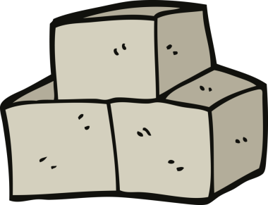 bir insan tarafından çizilmiş karikatür esinti blokları