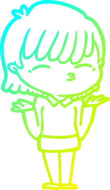 Bir insan tarafından çizilmiş bir karikatür kadın çizimi.