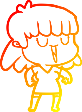 Bir insan tarafından çizilmiş bir karikatür kadın çizimi