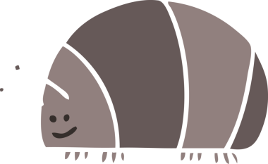 Bir insan tarafından çizilmiş garip çizgi film böceği.