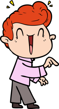 Bir insan tarafından çizilmiş heyecanlı bir çizgi film.