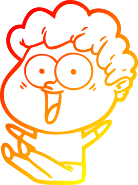 Bir insan tarafından çizilmiş mutlu bir adamın çizgi çizimi.