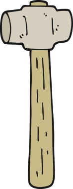 Bir insan tarafından çizilmiş bir balyoz.