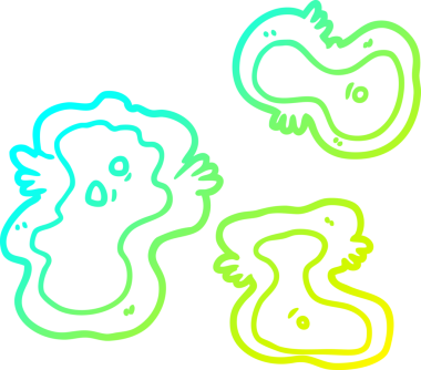 Bir insan tarafından çizilmiş soğuk gradyan çizgi çizimi.