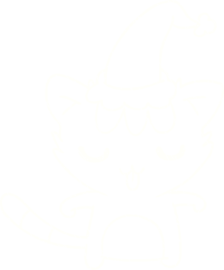 Bir insan tarafından çizilen Noel Kedisi Tebeşiri