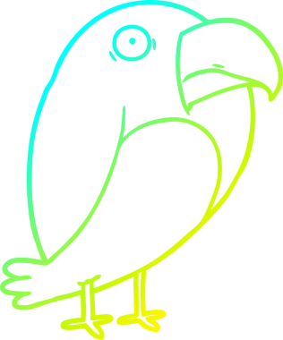 Bir insan tarafından çizilmiş bir karga çizimi.