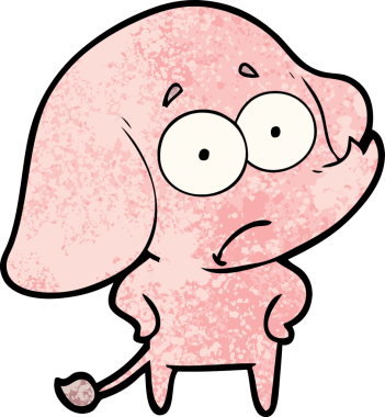 bir insan tarafından çizilmiş belirsiz bir fil.