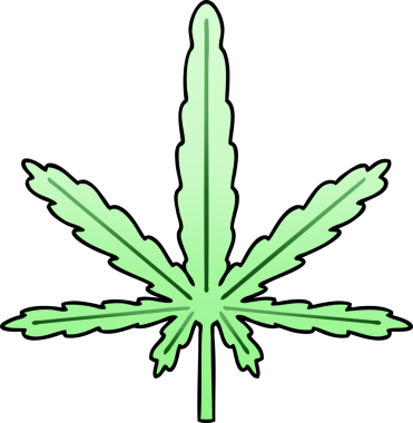 bir insan tarafından çizilmiş gölgelenmiş garip marihuana.