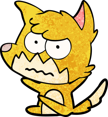 Bir insan tarafından çizilmiş bir tilki.