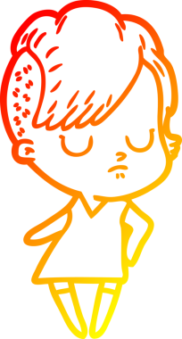 Bir insan tarafından çizilmiş bir karikatür kadın çizimi