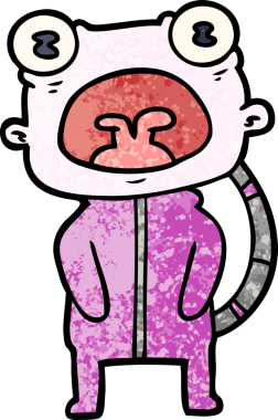 Bir insan tarafından çizilmiş garip uzaylı çizgi filmi.