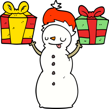 bir insan tarafından çizilmiş bir kardan adam