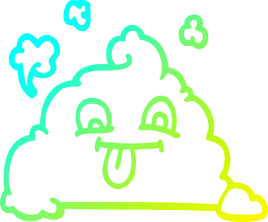 Bir insan tarafından çizilmiş bir çizgi film dışkısı çizimi.