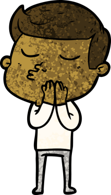 Bir insan tarafından çizilmiş karikatür mankeni adam.