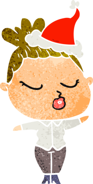 Bir insan tarafından çizilmiş sakin bir kadının el çizimi karikatürü.