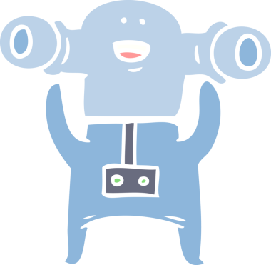 Bir insan tarafından çizilmiş düz renkli çizgi film uzaylı dalgası.