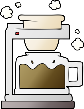 Bir insan tarafından çizilmiş kahve demliği.