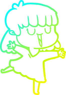 Bir insan tarafından çizilmiş bir karikatür kadın çizimi.