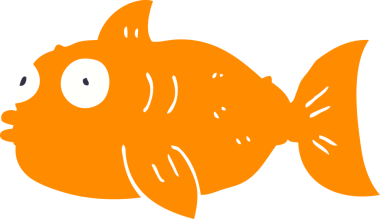 karikatür bir insan tarafından çizilen balıkları şaşırttı