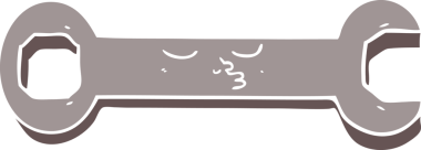 Bir insan tarafından çizilmiş düz renk çizgi film anahtarı