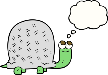 Bir insan tarafından çizilmiş serbest çizim baloncuk kaplumbağa.