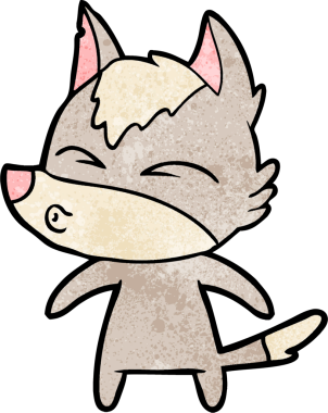 Bir insan tarafından çizilmiş bir kurt düdüğü.