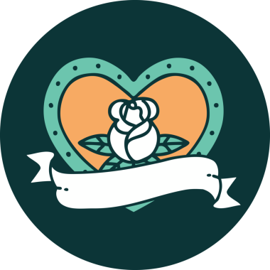 Bir insan tarafından çizilmiş bir kalbin ikonik dövme görüntüsü.