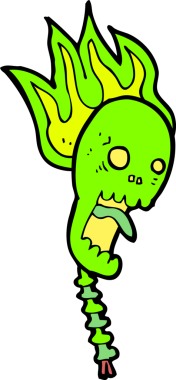 Bir insan tarafından çizilmiş ürkütücü bir kafatası.