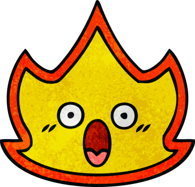 Bir insan tarafından çizilmiş bir ateşin retro grunge dokusu.