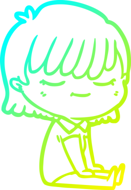 Bir insan tarafından çizilmiş bir karikatür kadın çizimi.