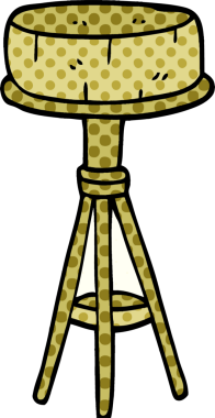 bir insan tarafından çizilmiş kahvaltı taburesi.