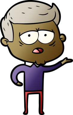 Bir insan tarafından çizilmiş yorgun bir adam.