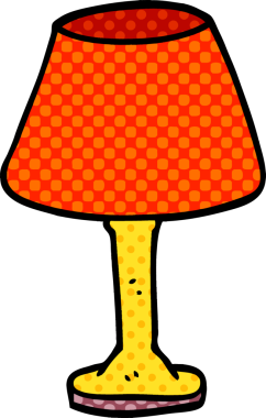 Bir insan tarafından çizilmiş karalama dekoratif lamba.