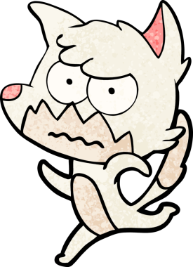 Bir insan tarafından çizilmiş bir tilki.