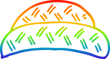 bir insan tarafından çizilmiş bir çizgi film şapkasının gradyan çizimi