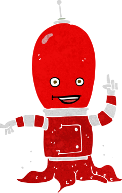 bir insan tarafından çizilmiş uzaylı uzay adamı çizgi filmi