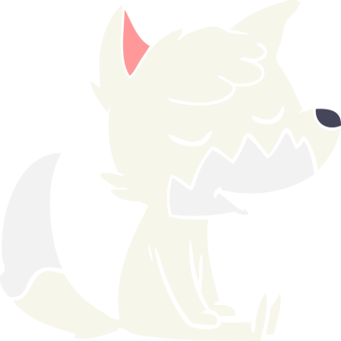 Bir insan tarafından çizilmiş dost canlısı düz renkli çizgi film.