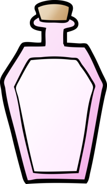 Bir insan tarafından çizilmiş bir parfüm şişesi.