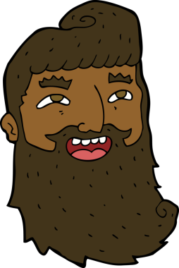 Bir insan tarafından çizilmiş sakallı bir adam.