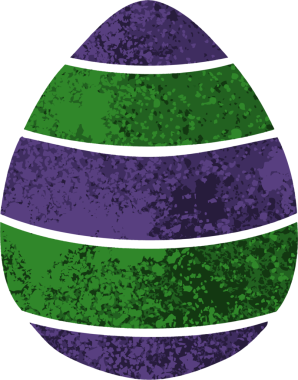 Bir insan tarafından çizilmiş tuhaf bir karikatür paskalya yumurtası.