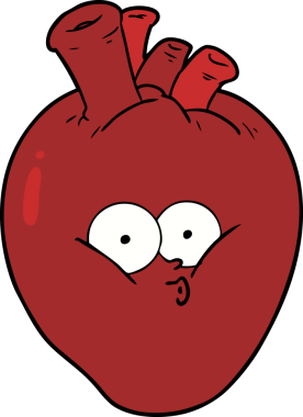 Bir insan tarafından çizilmiş, kafası karışmış bir kalp.