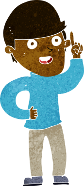 Bir insan tarafından çizilmiş bir fikri olan çizgi film çocuğu.