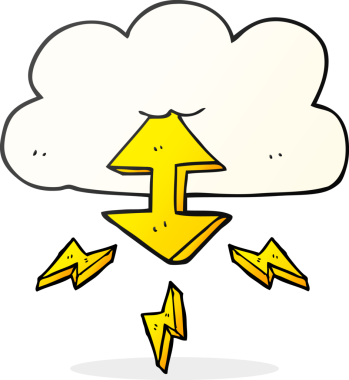 Bir insan tarafından çizilmiş serbest çizim dijital bulut