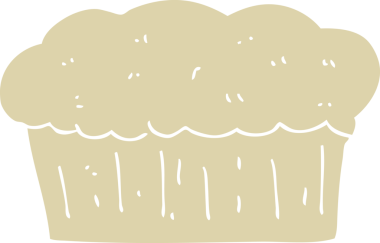 Bir insan tarafından çizilmiş bir somun ekmeğin düz renk çizimi