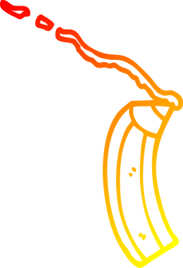 Bir insan tarafından çizilmiş karikatür renkli bir kalemin sıcak çizgi çizimi