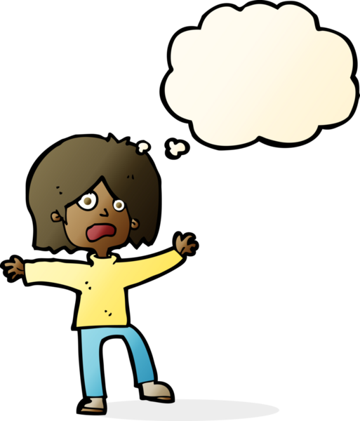 Bir insan tarafından çizilmiş düşünce baloncuğu olan mutsuz insan çizgi filmi.