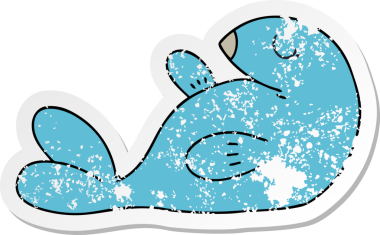 Bir insan tarafından çizilmiş garip bir el karikatür mührünün sıkıntılı çıkartması