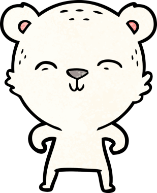 Bir insan tarafından çizilmiş kutup ayısı karikatürü