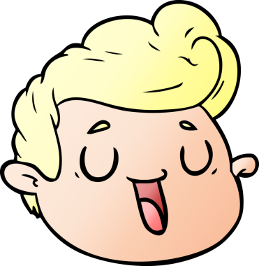 Bir insan tarafından çizilmiş erkek yüzü.